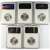 Image 2 : LOT OF ( 5 ) 1955 WASHINGTON QUARTERS, NGC MS-65