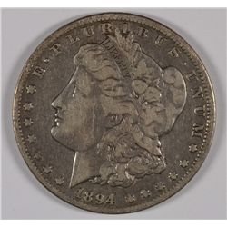 1894-O MORGAN SILVER DOLLAR, FINE