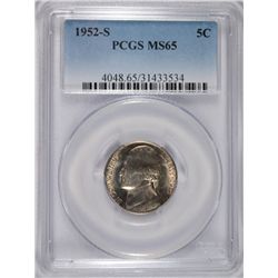 1952-S JEFFERSON NICKEL PCGS MS-65