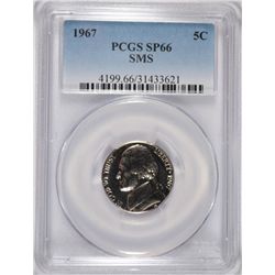 1967 SMS JEFFERSON NICKEL PCGS SP-66