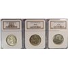 Image 1 : SET OF 1936 P,D,S ARKANSAS COMMEN HALF DOLLARS NGC MS-64'S