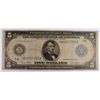 Image 1 : 1914 $5 FEDERAL RESERVE NOTE VG/F
