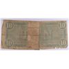 Image 2 : 1864 $10 CONFEDERATE STATE OF AMERICAN NOTE