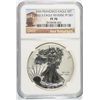 Image 1 : 2012-S $1.00 AMERICAN SILVER EAGLE REVERSE PROOF, NGC PROOF-70! TROLLEY LABEL