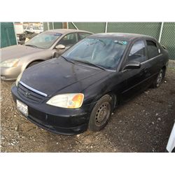 02 Honda Civic 4dr Sedan - T - START E/P