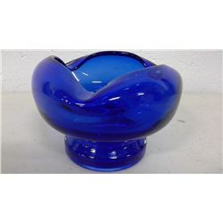 Vintage Cobalt Blue Bowl (3  high, 4.5  diameter)