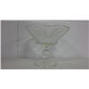 Image 2 : Vintage Pressed Glass Compote (6" high)