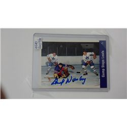 Gump Worsley Hand Signed Collector Card