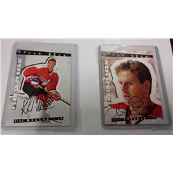 Kirk Muller and Gary Roberts Hand Signed Cards