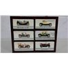 Image 1 : Set of 6 Miniature Cars in Display Cabinet
