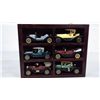 Image 2 : Set of 6 Miniature Cars in Display Cabinet