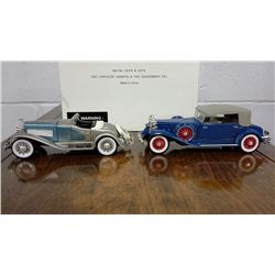 1932 Chrysler LeBaron & 1935 Duesenberg SSJ Die Cast Cars (6.25" long)