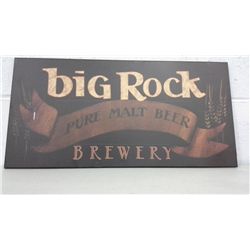 Big Rock Brewery Advertising Sign (12  X 24 )