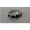 Image 1 : Sterling Silver Ring With Genuine Sapphires & C.Z. Replacement Value $1,000) (size 7.75)