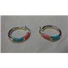 Image 2 : Sterling Silver and Enamel Earrings