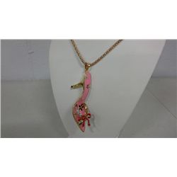 Betsy Johnson Necklace With High Heel Shoe Pendant