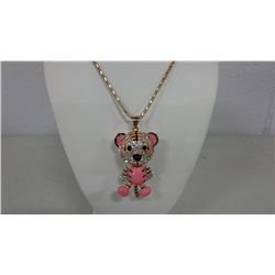 Betsy Johnson Necklace With Teddy Bear Pendant