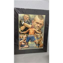 Chuck Liddell Vintage Poster (16  X 20  including matting)