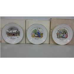 1979, 1980 & 1982 Royal Worcester Christmas Plates