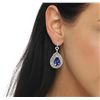 Image 1 : 14KT White Gold 10.62ctw Tanzanite and Diamond Earrings
