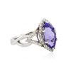 Image 2 : 14KT White Gold 2.28ct Tanzanite and Diamond Ring