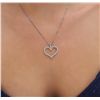 Image 2 : 14KT White Gold 1.17ctw Diamond Heart Pendant With Chain