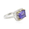 Image 2 : 14KT Two-Tone Gold 4.29ct Tanzanite and Diamond Ring