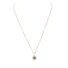 Image 3 : 14KT Rose Gold 3.23ct Topaz and Diamond Pendant With Chain