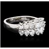 Image 2 : 14KT White Gold 1.07ctw Diamond Ring
