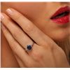 Image 3 : 14KT White Gold 1.75ct Sapphire and Diamond Ring