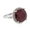 Image 4 : 14KT White Gold 12.94ct Ruby and Diamond Ring