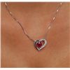 Image 5 : 14KT White Gold GIA Certified 2.83ct Ruby and Diamond Pendant With Chain