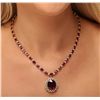 Image 4 : 14KT Yellow Gold 44.70ctw Ruby and Diamond Necklace