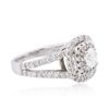 Image 2 : 14KT White Gold 1.11ctw Diamond Ring