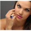 Image 1 : 14KT White Gold GIA Certified 17.35ct Tanzanite and Diamond Ring