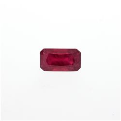 6.42ctw. One Rectangular Cut Natural Ruby