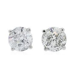 14KT White Gold 1.79ctw Diamond Stud Earrings