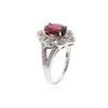 Image 6 : 14KT White Gold 1.97ct Rubellite and Diamond Ring