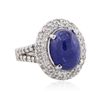 Image 4 : 14KT White Gold 8.71ct Tanzanite and Diamond Ring