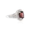 Image 2 : 14KT White Gold 2.03ct Rubellite and Diamond Ring