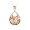 Image 2 : 14KT Rose Gold 2.36ctw Diamond Pendant With Chain