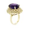 Image 8 : 14KT Yellow Gold 14.56ct Amethyst and Diamond Ring