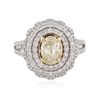 Image 1 : 18KT White Gold 2.02ctw Diamond Ring