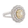 Image 2 : 18KT White Gold 2.02ctw Diamond Ring