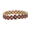 Image 4 : 14KT Yellow Gold 28.98ctw Ruby and Diamond Bracelet