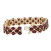 Image 7 : 14KT Yellow Gold 28.98ctw Ruby and Diamond Bracelet