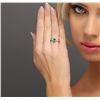 Image 5 : 14KT White Gold 0.76ct Emerald and Diamond Ring