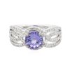 Image 3 : 14KT White Gold 1.51ct Tanzanite and Diamond Ring