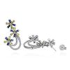 Image 4 : 14KT White Gold 3.36ctw Sapphire and Diamond Earrings