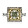 Image 1 : 14KT White Gold 2.02ctw Diamond and Yellow Sapphire Ring
